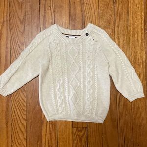 Infant Cream Cable Knit Sweater